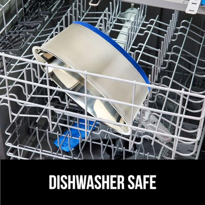 Gorilla Grip Stainless Steel Metal Dog Bowl Set of 2 8 Cups (64 fl