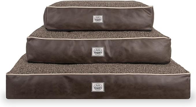 Memory Foam Dog Bed for Medium Dogs- Waterproof Dog Bed Mat with Removable Washable Cover