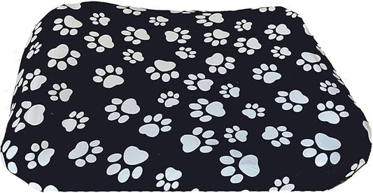 Furever Dog Bed Slipcover-Stretchy Soft Petbed Cover-Universal-Easy to Remove (Zipper Free)-Black-Medium