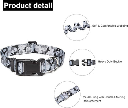 Adjustable Dog Collar with Patterns