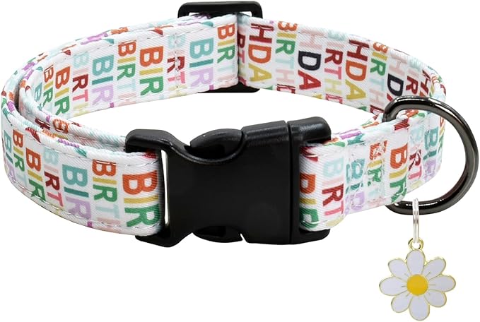 Flower Patterns Dog Collar with Accessories