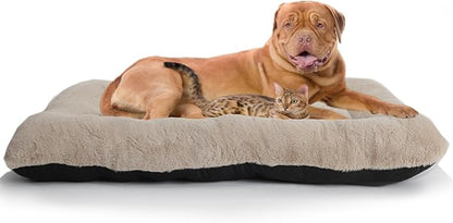 Plush Dog Beds for Large Dogs for 42 Inch Dog Crate Bed 42x28,Khaki Dog
