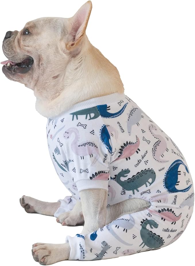 CuteBone Soft Puppy Pajamas Cute Dog Pjs Jumpsuit Pet Clothes Apparel P160M Medium