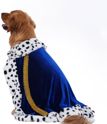 Lovelyshop pet serial Lux Fur Blue Cat Dog Cloak for Halloween costumes
