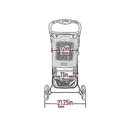 Pet Gear No-Zip Special Edition 3 Wheel Pet Stroller for Cats/Dogs 4 colors