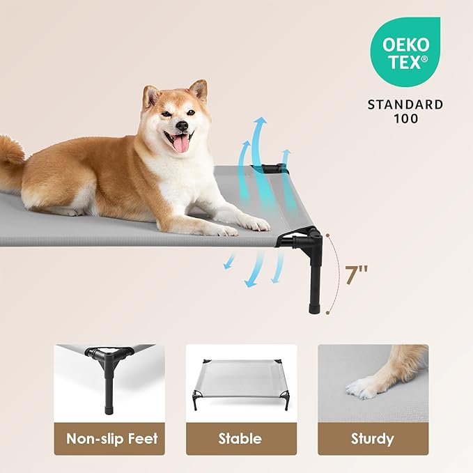 EHEYCIGA 36 Inch Elevated Dog Cot Bed Medium