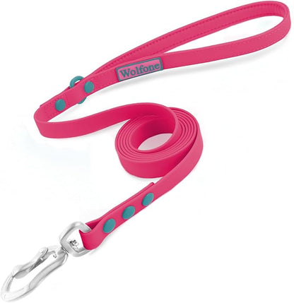 Waterproof Dog Leash Carabiner Leash for Dogs Soft 5ft*15mm*2.0mm Pink
