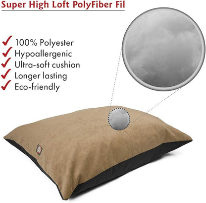 Majestic Pet Rectangle Medium Dog Bed Washable – Non Slip Comfy Pet Bed – Dog Crate Bed Super Value Pillow Dog Bed – Dog Kennel Bed for Sleeping 35 x 28 Inch