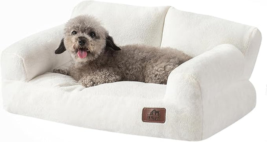 Hollypet Fluffy Plush Pet Sofa Soft Calming Pet Sofa Beds for Medium Small Cats and Dogs