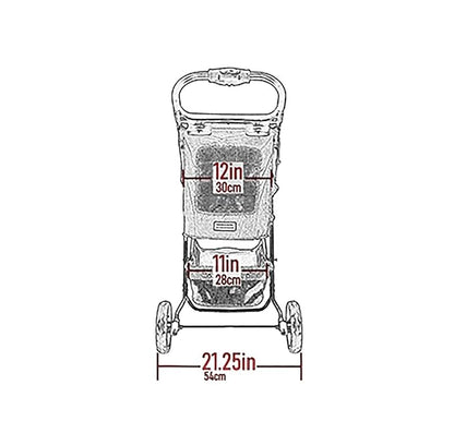 Pet Gear No-Zip Special Edition 3 Wheel Pet Stroller for Cats/Dogs 4 Colors
