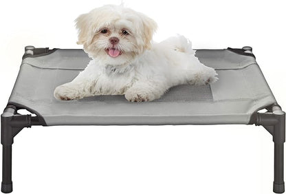 PETMAKER Elevated Dog Bed 24.5x18.5-Inch Portable 25lbs (Gray)