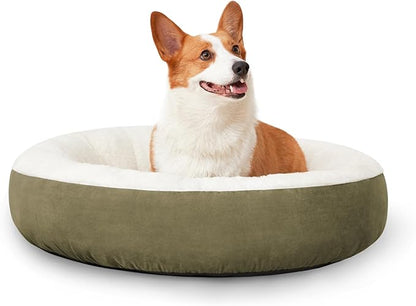 Love's cabin Round Donut Cat and Dog Cushion Bed 25in Pet