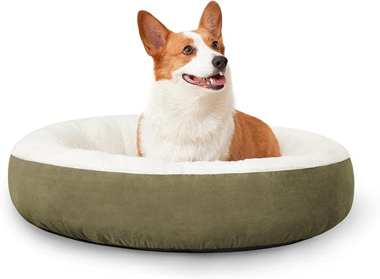 Love's cabin Round Donut Cat and Dog Cushion Bed 25in Pet