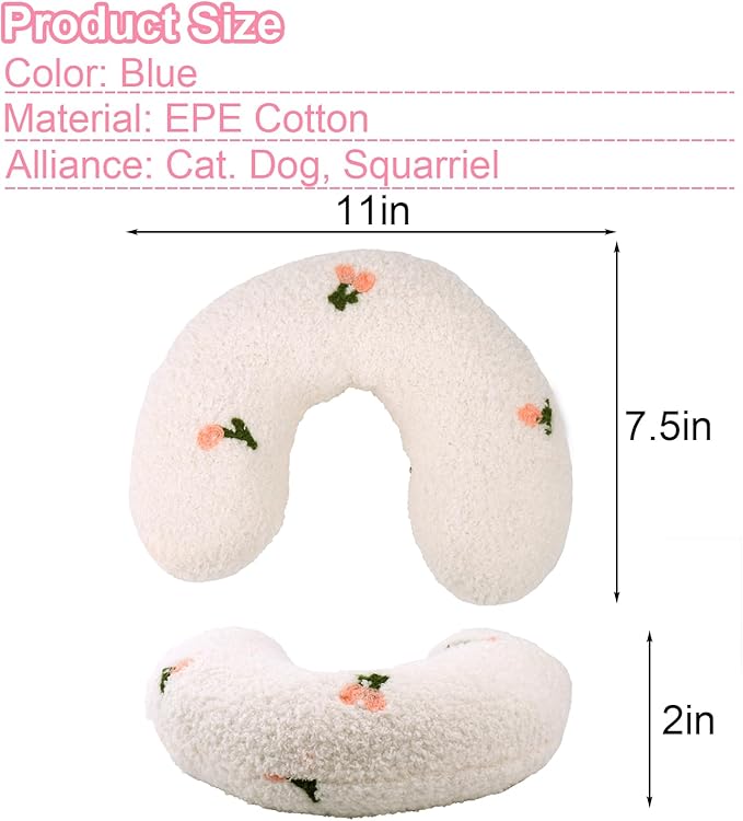 Mity rain Dog Pillow, Anxiety Relief Pillow for Dog, Ultra Soft High Density Calming Pillow for Joint Relief Sleeping Improve, Pet Calming Toy White