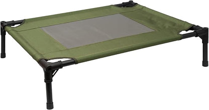 Green Elevated Dog Bed for Medium Dogs Outdoor,30 * 24 * 7 inches