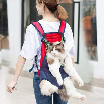 Dog Carrier Backpack, Pet Front Carrier Backpack Legs Out Dog Chest Carrier for Small Medium Dogs, Hands-Free Cat Backpack Carrier Dog Travel Backpack Airline Approved Hiking Bike Motorcycle