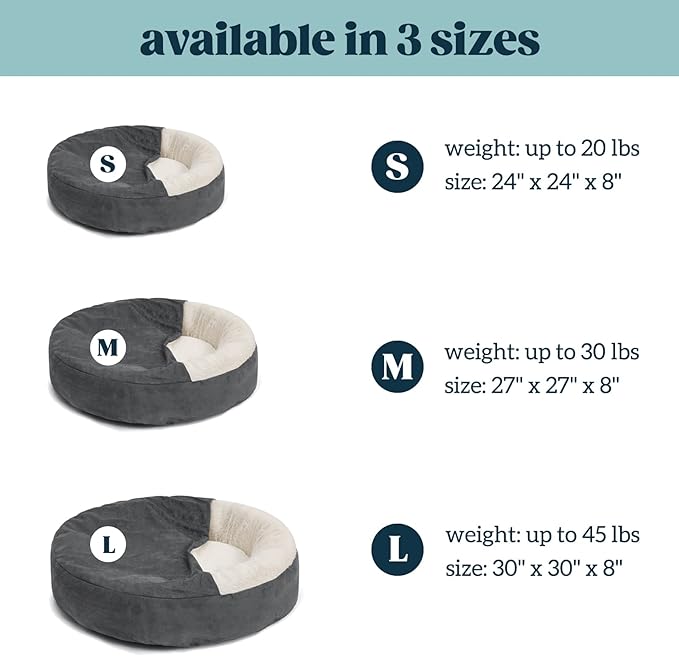 30" Medium Dog Bed for Medium Dogs Up to 45lbs - Washable Burrow Puppy Beds with Blanket Attached - Covered Dog Cave Bed with Anti-Slip Bottom - Charcoal Gray