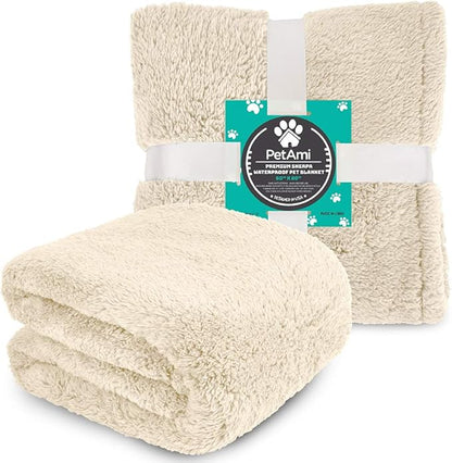 PetAmi Fluffy Waterproof Dog Blanket for Bed Large Dogs 60x80)