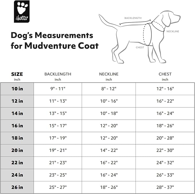 Hurtta Mudventure ECO Dog Coat 18 in