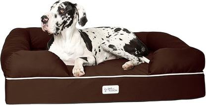 PetFusion Ultimate Dog Bed 35% Cotton 1yr. Warranty,Brown, (50x40")