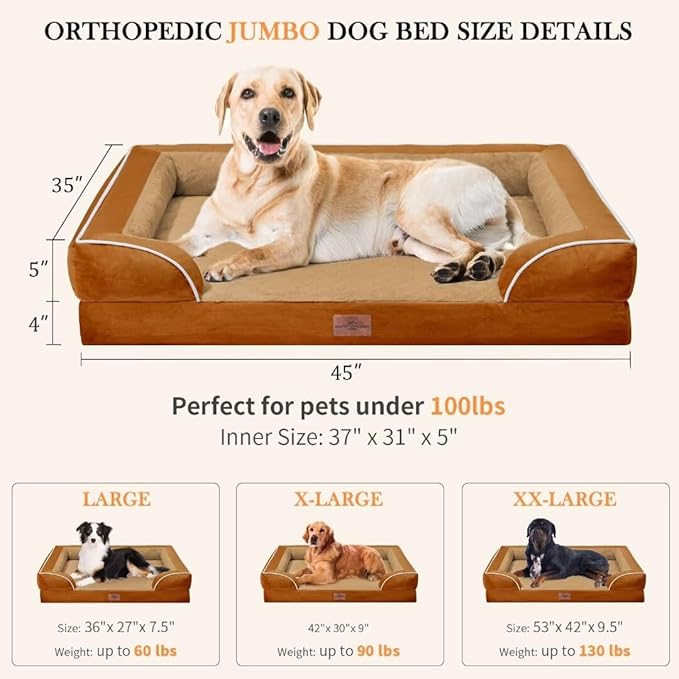 Orthopedic Dog Bed for Extra Large Dogs