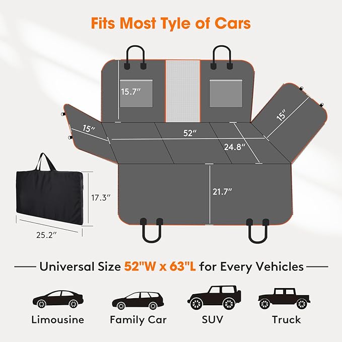 MIXJOY Back Seat Extender for Dogs