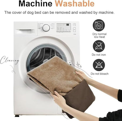 Large Dog Bed Orthopedic Washable: Beds Bolster XL Bed Big XLarge Dogs Memory Foam Couch Sofa Waterproof with Removable Cover