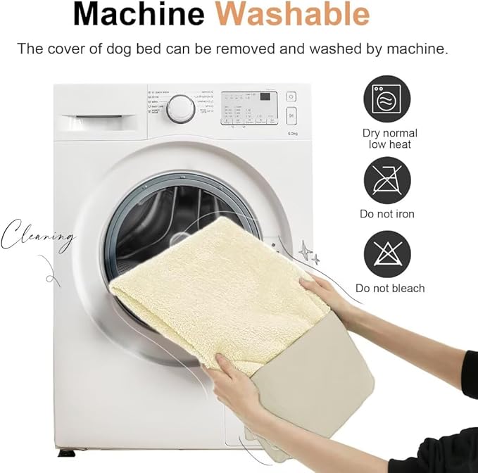 Large Dog Bed Orthopedic Washable: Beds Bolster XL Bed Big XLarge Dogs Egg Crate Foam Couch Sofa Waterproof with Removable Cover