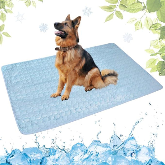 Dog Cooling Mat Washable Blue,27x39in)