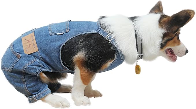 Dog Denim Jumpsuit Overalls, Dog Jeans Overalls Clothes, Puppy Costumes for Small Medium Dogs Cat