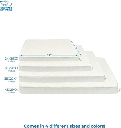 Best Pet Supplies Cute Dog Crate Mat Flat Bed with Waterproof Exterior 30X20X3