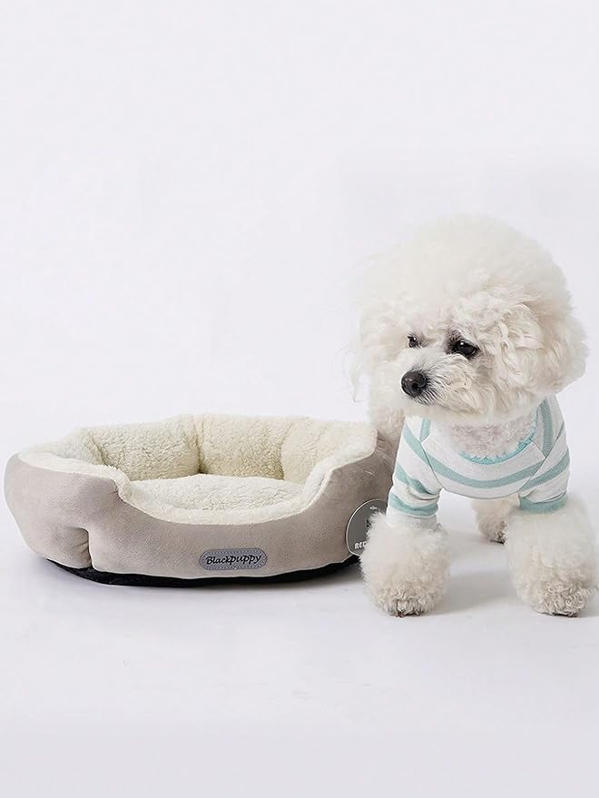 QWINEE Cat Dog Bed Crate Mat Puppy Sleeping