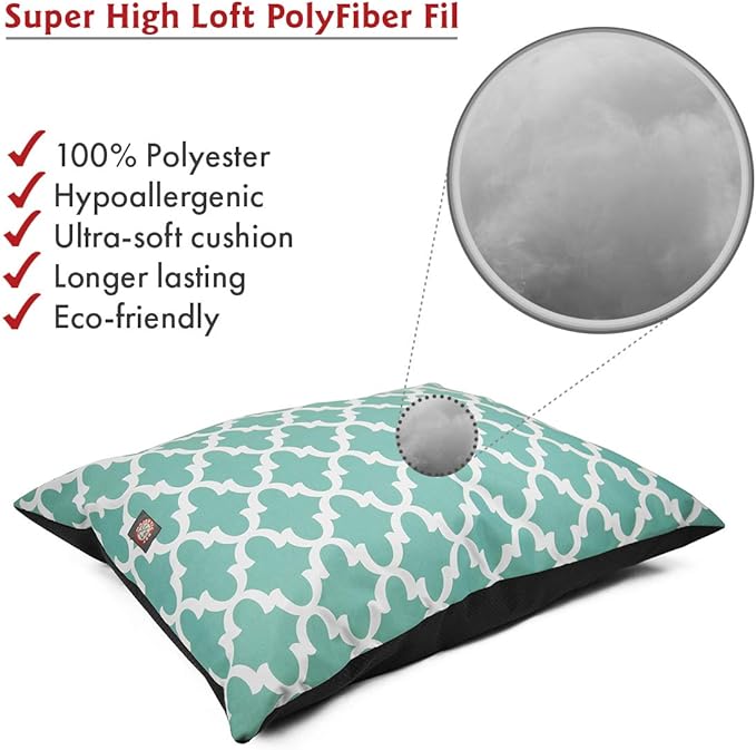 Majestic Pet Rectangle Medium Dog Bed Washable – Non Slip Comfy Pet Bed – Dog Crate Bed Super Value Pillow Dog Bed – Dog Kennel Bed for Sleeping 35 x 28 Inch