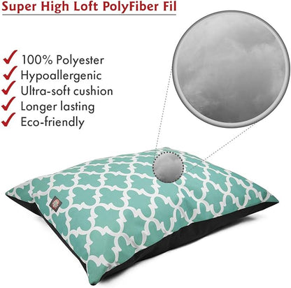 Majestic Pet Rectangle Medium Dog Bed Washable – Non Slip Comfy Pet Bed – Dog Crate Bed Super Value Pillow Dog Bed – Dog Kennel Bed for Sleeping 35 x 28 Inch