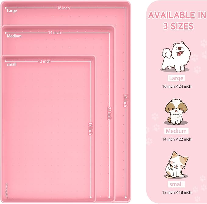 MateeyLife Silicone Cat & Dog Food Mat for Floors Waterproof