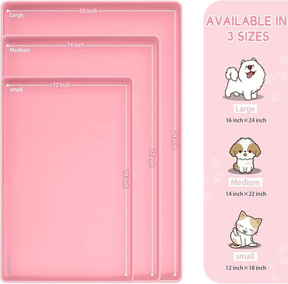 MateeyLife Silicone Cat & Dog Food Mat for Floors Waterproof