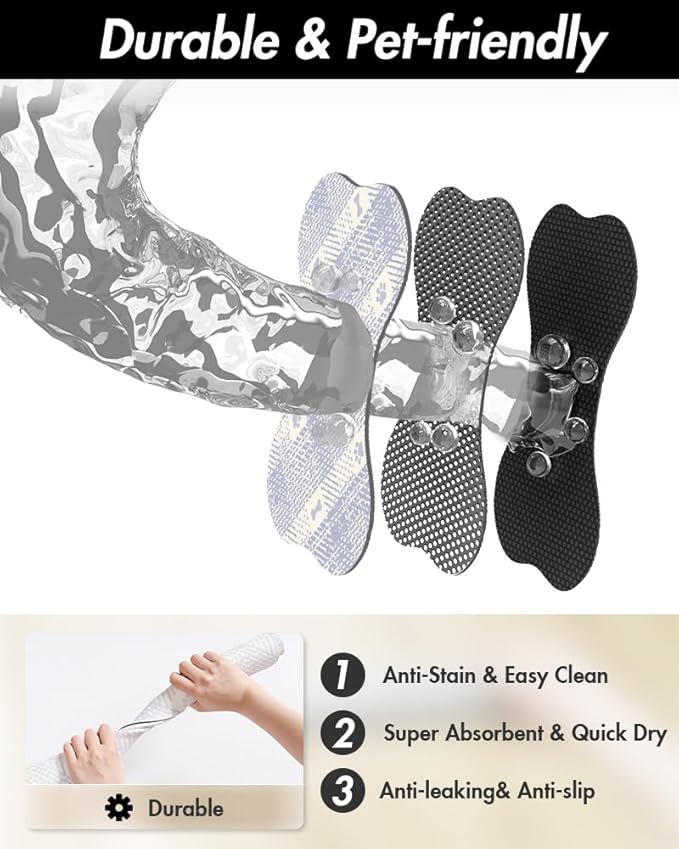 PADOOR- Dog Food Mat- Absorbent Pet Food Mat- Dog Bowl Mat Bone Shaped- Quick Dry Dog Feeding Mat 12"x19", Purple