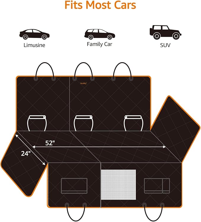 iBuddy Truck Back Seat Extender Dog Truck Seat 400LB Protect