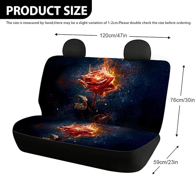 AFPANQZ Flame Rose Car Seat Cover for Women
