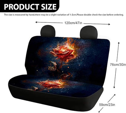 AFPANQZ Flame Rose Car Seat Cover for Women