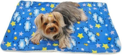 Klippo Dog/Puppy Soft Fleece & Ultra-Plush Blanket ONE Size (Stars and Clouds)