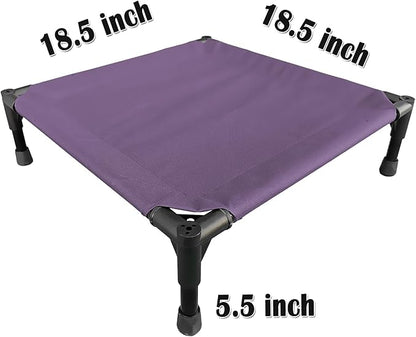 Love&go Elevated Dog Bed with Metal Frame Small-18.5x18.5x5.5 inch)