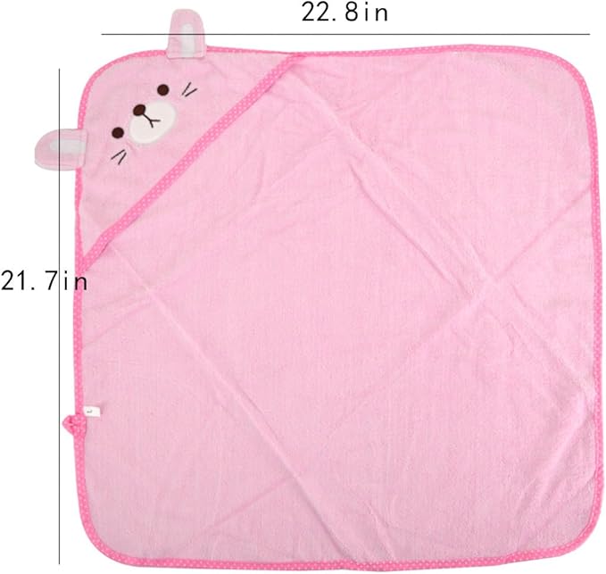 Goclothod Pet Hooded Bath Towel Cartoon Drying Bath Towel Absorbent Bathrobe Warm Blanket