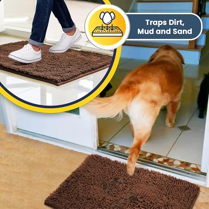 Muddy Mat® AS-SEEN-ON-TV Highly Absorbent Microfiber Door Mat and Pet Rug 59"X24"