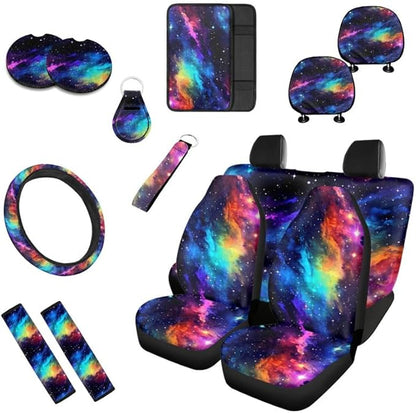 Gradient Galaxy 13 PCS Car Seat Cover Starry