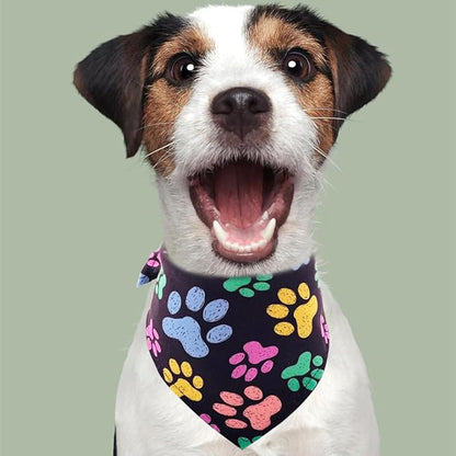 PET SHOW 50Pcs Paw Pattern Dog Bandanas Bulk