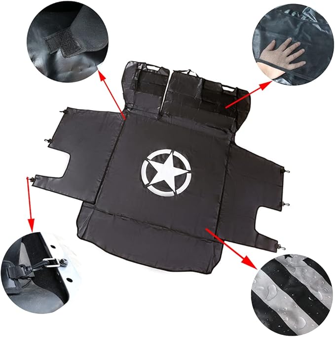 BESTAOO Dog Cargo Liner for Jeep 2007-2024 Jeep 4-Door, Heavy