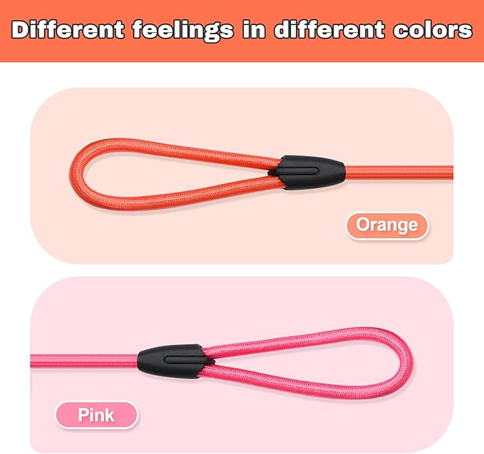 2pcs Slip Lead Dog Leash for Dogs no Pull 5FTStrong Rope
