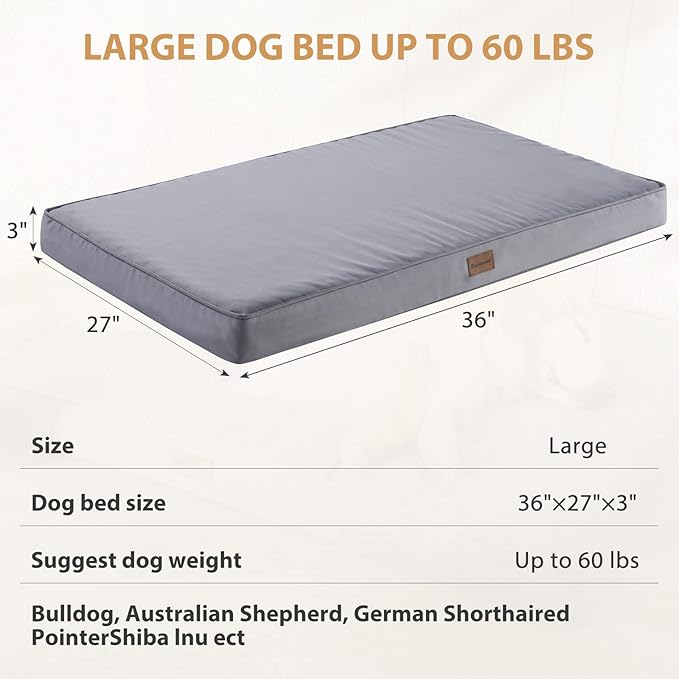 BFPETHOME Outdoor Dog Beds for Large Dogs (36 x 27 in,