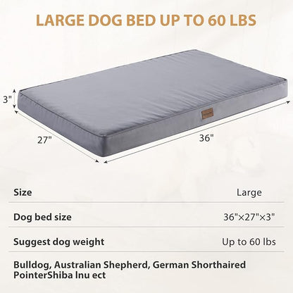 BFPETHOME Outdoor Dog Beds for Large Dogs (36 x 27 in,